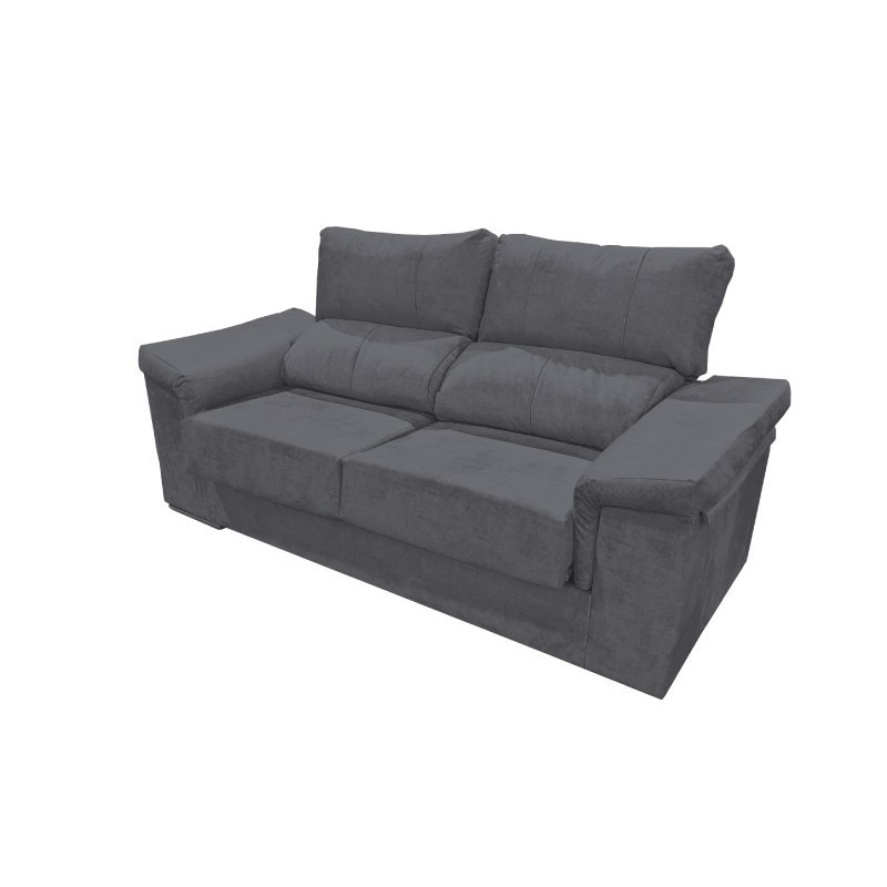 Sofa 3 plazas modelo Uve tela Edi antracita Sofa 3 plazas modelo Uve tela Edi antracita