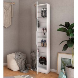zapatero trend 1 puerta con espejo color blanco 50x20x180
