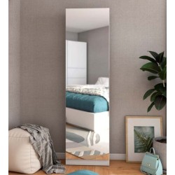 zapatero trend 1 puerta con espejo color blanco 50x20x180