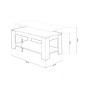 Mesa de centro elevable, blanco artic-roble canadian Mesa de centro elevable, blanco artic-roble canadian