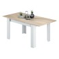Mesa comedor Kendra extensible blanco roble Mesa comedor Kendra extensible blanco roble