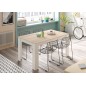 Mesa comedor Kendra extensible blanco roble Mesa comedor Kendra extensible blanco roble