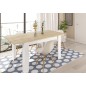 Mesa comedor Kendra extensible blanco roble Mesa comedor Kendra extensible blanco roble
