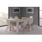Mesa comedor Kendra extensible blanco roble Mesa comedor Kendra extensible blanco roble