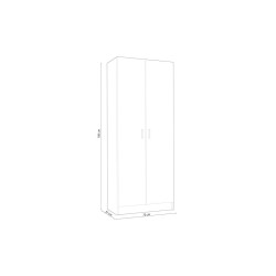 Armario multiusos 2 puertas escobero