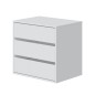 Cajonera Arc 3 cajones de 60 blanco Cajonera Arc 3 cajones de 60 blanco
