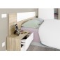 Dormitorio Alaya cabezal y dos mesitas roble canadian/blanco artik Dormitorio Alaya cabezal y dos mesitas roble canadian/blanco artik