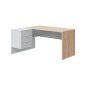 Mesa despacho Office con buc reversible roble canadian/blanco artik Mesa despacho Office con buc reversible roble canadian/blanco artik