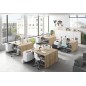 Mesa despacho Office con buc reversible roble canadian/blanco artik Mesa despacho Office con buc reversible roble canadian/blanco artik