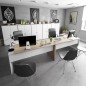 Mesa despacho Office con buc reversible roble canadian/blanco artik Mesa despacho Office con buc reversible roble canadian/blanco artik