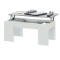 Mesa de centro elvable Flow en cemento/blanco artik Mesa de centro elvable Flow en cemento/blanco artik