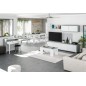 Mesa de centro elvable Flow en cemento/blanco artik Mesa de centro elvable Flow en cemento/blanco artik