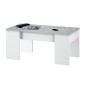Mesa de centro elvable Flow en cemento/blanco artik Mesa de centro elvable Flow en cemento/blanco artik