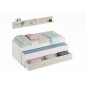 Cama Doble Juvenil Elliot con estante en blanco artik/velho Cama Doble Juvenil Elliot con estante en blanco artik/velho