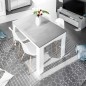 Mesa comedor Kendra extensible cemento/blanco Mesa comedor Kendra extensible cemento/blanco
