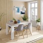Mesa comedor Kendra extensible cemento/blanco Mesa comedor Kendra extensible cemento/blanco