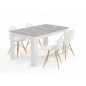 Mesa comedor Kendra extensible cemento/blanco Mesa comedor Kendra extensible cemento/blanco