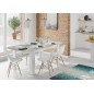Mesa comedor Kendra extensible cemento/blanco Mesa comedor Kendra extensible cemento/blanco