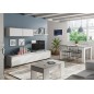 Mesa comedor Kendra extensible cemento/blanco Mesa comedor Kendra extensible cemento/blanco