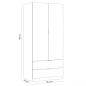Armario 2 puertas 2 cajones Low cost, en roblecanadian/blanco artik Armario 2 puertas 2 cajones Low cost, en roblecanadian/blanco artik