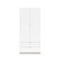 Armario 2 puertas 2 cajones Low cost, en roblecanadian/blanco artik Armario 2 puertas 2 cajones Low cost, en roblecanadian/blanco artik