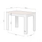 mesa comedor Cloe fija roble canadian/blanco artik mesa comedor Cloe fija roble canadian/blanco artik