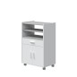 Mueble microondas Tidy 1c+2p en blanco artik/cemento Mueble microondas Tidy 1c+2p en blanco artik/cemento