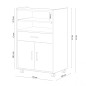 Mueble microondas Tidy 1c+2p en blanco artik/cemento Mueble microondas Tidy 1c+2p en blanco artik/cemento