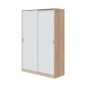 Armario Max dos puertas correderas en roble canadian/blanco artik Armario Max dos puertas correderas en roble canadian/blanco artik