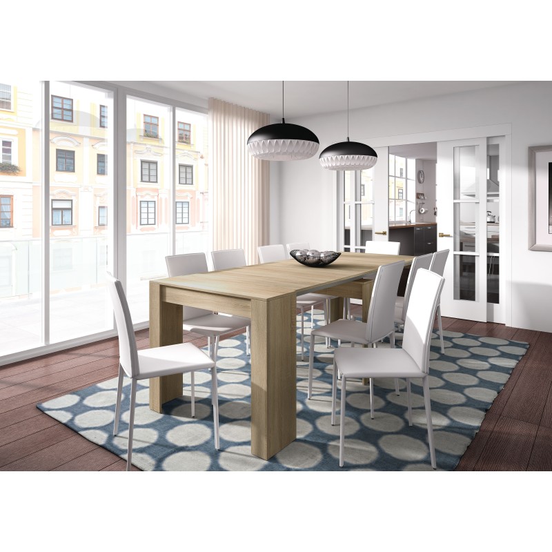 Mesa comedor-consola multifuncion Allongo-Kendra extensible en roble canadian Mesa comedor-consola multifuncion Allongo-Kendra extensible en roble canadian