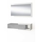 Recibidor Noon 1c+espejo en cemento/blanco artik Recibidor Noon 1c+espejo en cemento/blanco artik