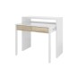 Consola escritorio extesible Bureau en roble canadian/blanco artik Consola escritorio extesible Bureau en roble canadian/blanco artik