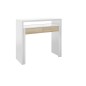 Consola escritorio extesible Bureau en roble canadian/blanco artik Consola escritorio extesible Bureau en roble canadian/blanco artik