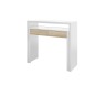 Consola escritorio extesible Bureau en roble canadian/blanco artik Consola escritorio extesible Bureau en roble canadian/blanco artik