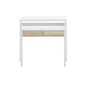 Consola escritorio extesible Bureau en roble canadian/blanco artik Consola escritorio extesible Bureau en roble canadian/blanco artik