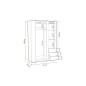Armario Low cost 3 puertas 3 cajones en roble canadian/blanco artik Armario Low cost 3 puertas 3 cajones en roble canadian/blanco artik