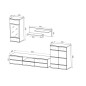 Salon comedor Alaska mini, blanco brillo cristal Salon comedor Alaska mini, blanco brillo cristal
