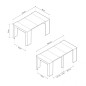 Mesa comedor-consola multifuncion Allongo-Kendra extensible en blanco roble Mesa comedor-consola multifuncion Allongo-Kendra extensible en blanco roble