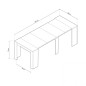 Mesa comedor-consola multifuncion Allongo-Kendra extensible en blanco roble Mesa comedor-consola multifuncion Allongo-Kendra extensible en blanco roble