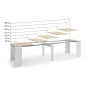 Mesa comedor-consola multifuncion Allongo-Kendra extensible en blanco roble Mesa comedor-consola multifuncion Allongo-Kendra extensible en blanco roble