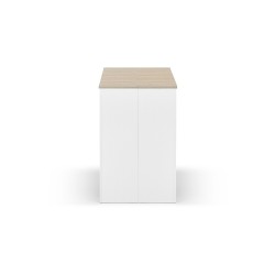Mesa consola multifuncion Allongo-Kendra extensible en blanco roble
