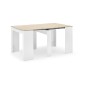 Mesa comedor-consola multifuncion Allongo-Kendra extensible en blanco roble Mesa comedor-consola multifuncion Allongo-Kendra extensible en blanco roble