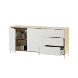 Aparador modelo urban plus-brooklyn, roble canadian/blanco artik