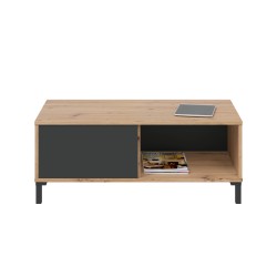 Mesa de centro modelo urban plus-brooklyn, roble nodi/gris antracita