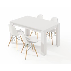 Mesa comedor Kendra extensible blanco artick