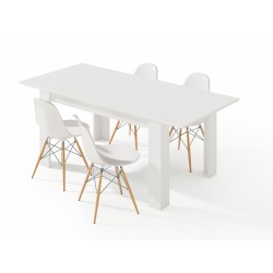 Mesa comedor Kendra extensible blanco artick
