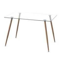 MESA DE COMEDOR DE CRISTAL MODELO CUPIDO
