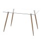 Mesa de comedor de cristal modelo cupido Mesa de comedor de cristal modelo cupido