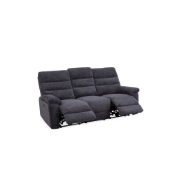 Sofá tres plazas Venecia electrico regalo sillón relax Venecia Tela gris oscuro