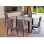Conjunto de Oferta mesa comedor+6 sillas modelo Juri negro Conjunto de Oferta mesa comedor+6 sillas modelo Juri negro